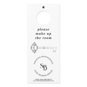 Hotel Rental Apartment House Keeping black Door Hanger