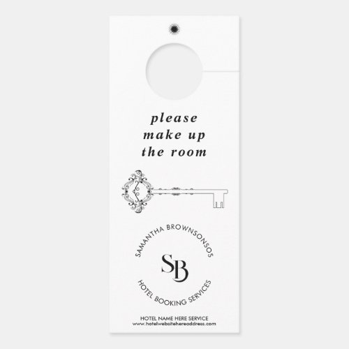 Hotel Rental Apartment House Keeping black Door Hanger