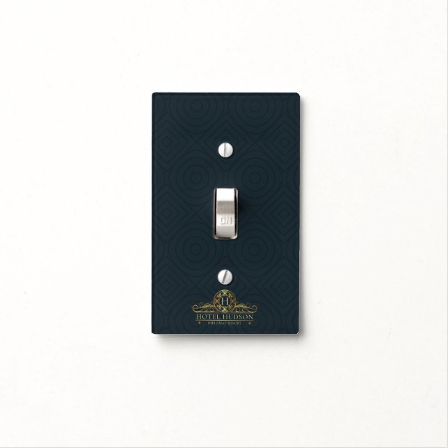 Hotel Resort Luxury Monogrammed Light Switch Cover (In Situ)