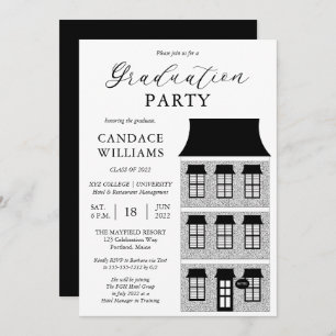 Hotel   Restaurant Management Graduation Party  Invitation