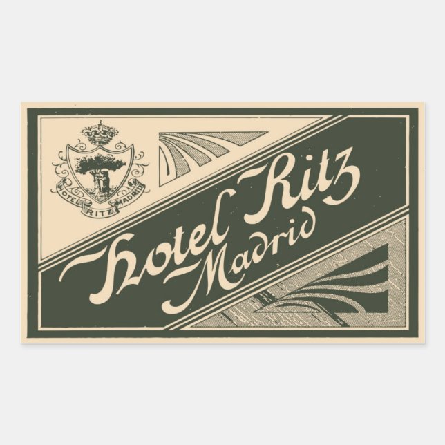 Hotel Ritz (Madrid - Spain) Rectangular Sticker (Front)