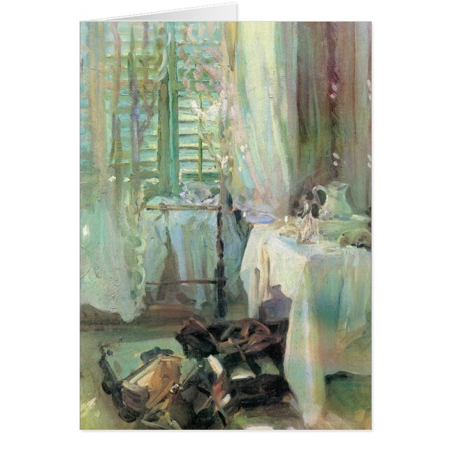 Hotel Room by John Singer Sargent Cards (Front)
