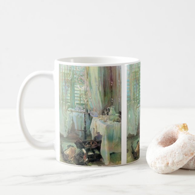 Hotel Room by John Singer Sargent Coffee Mug (With Donut)