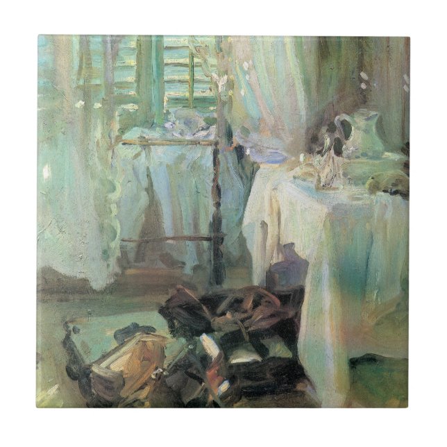 Hotel Room by John Singer Sargent Tile (Front)