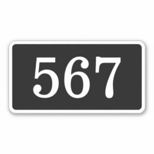 Hotel room door number sign template vinyl sticker