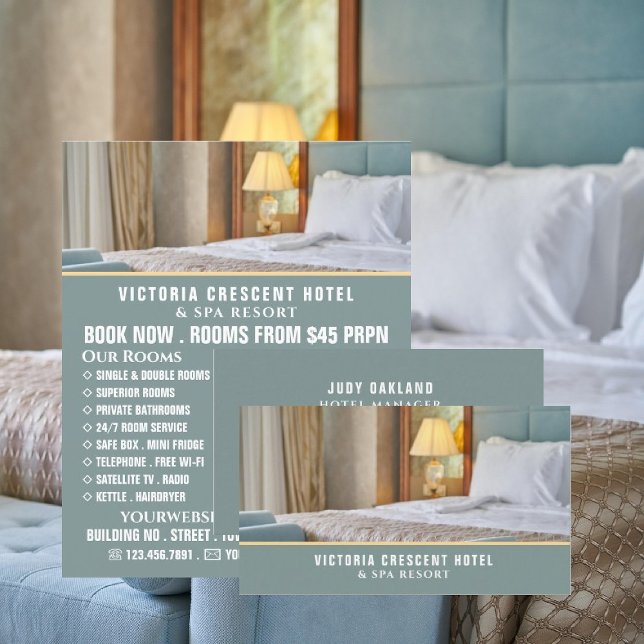 Hotel Room, Hotel Accommodation Business Card (Creator Uploaded)