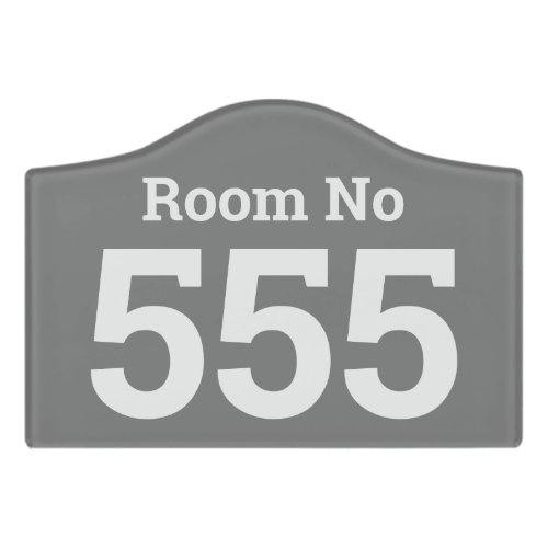 Hotel Room Number in Bold on a Door Sign