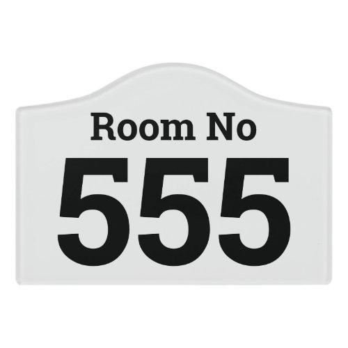 Hotel Room Number in Bold on a Door Sign