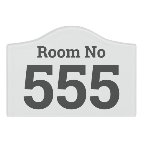 Hotel Room Number in Bold on a Door Sign