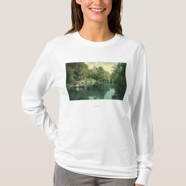Hotel Rowardennan Guests Boating on the Lake T-Shirt (Front)