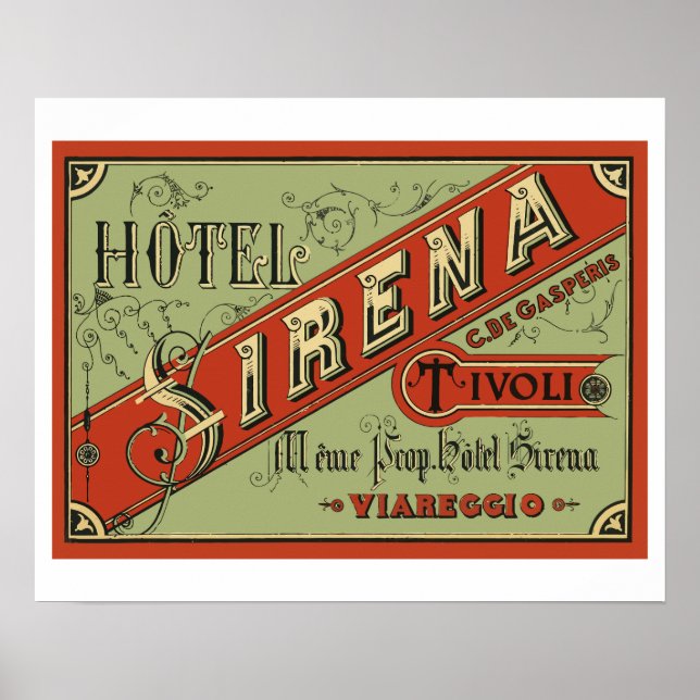 Hotel Sirena (Tivoli - Italy) Poster (Front)
