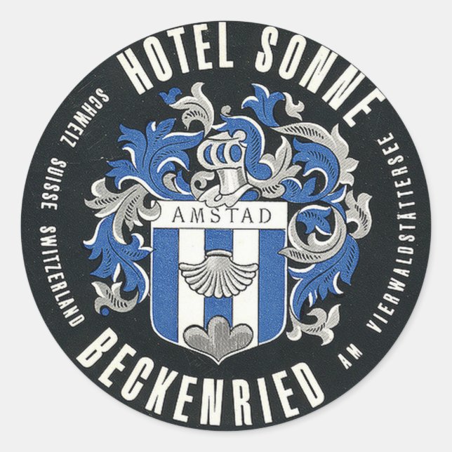 Hotel Sonne Beckenried - Swiss travel Sticker (Front)