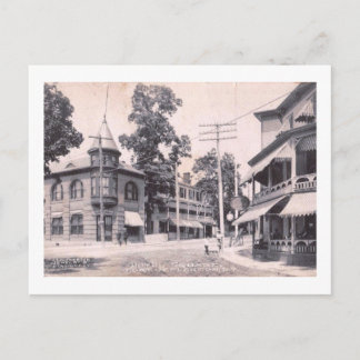 Hotel Sq., Port Jefferson, Long Island NY Vintage Postcard