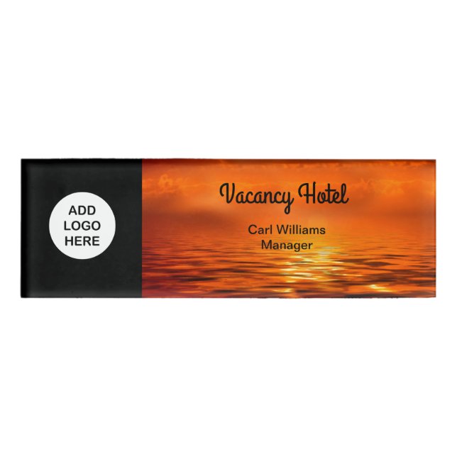 Hotel Staff Logo Design Name Tag (Front)