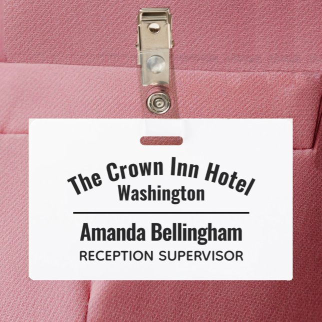 Hotel Staff Named Identity Badge (Creator Uploaded)