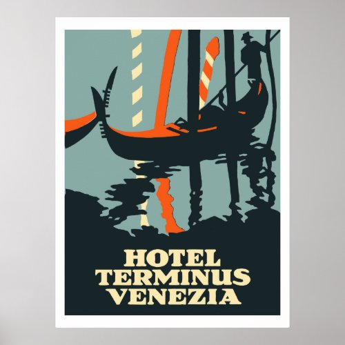 Hotel Terminus Venezia Italy Poster