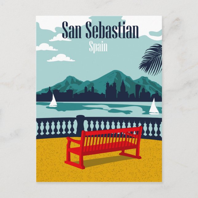 Hotel Terrace in San Sebastian, Spain Postcard (Front)
