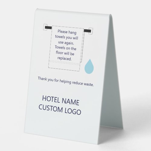 Hotel Towel Water Conservation Sign 