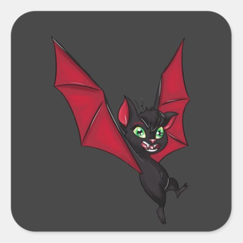 Hotel Transylvania Bat Mavis Square Sticker