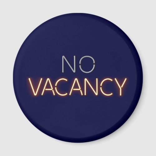 Hotel Vacancy No Vacancy Neon Lights Magnet