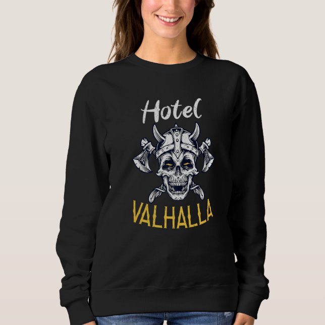 Hotel Valhalla Odin Nordic Viking Sweatshirt (Front)