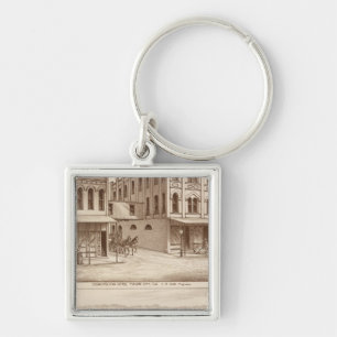 Hotel, vineyard, Tulare Keychain