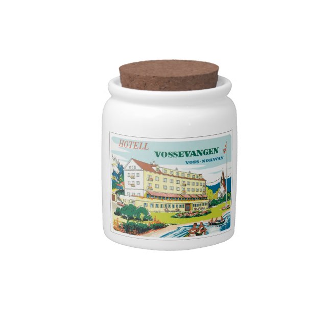 Hotel Vossevangen, Voss Norway Candy Jar (Front)
