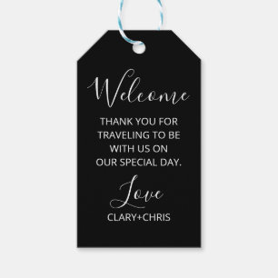 Hotel Welcome Tags, Out of Town Wedding Gift Bag  Tags