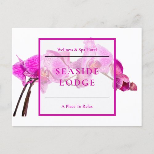 Hotel Wellness and Spa business guest accessory Postcard