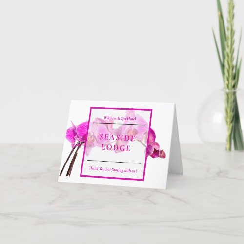 Hotel Wellness and Spa business guest accessory Thank You Card