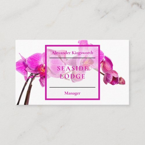 Hotel Wellness and Spa travel accessory Business Card