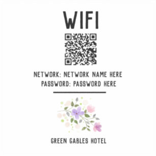 Hotel WiFi Sticker with QR Code