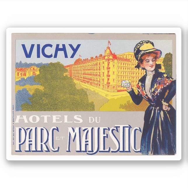 Hotels du Parc Majestic Vichy France Sticker (Front)