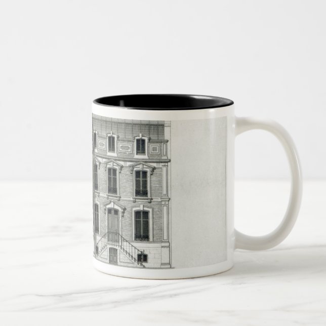 Hotels Prives, 10 & 12 Rue Balzac, Paris Two-Tone Coffee Mug (Right)