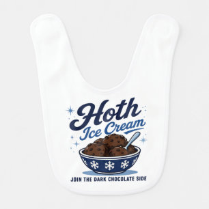 Hoth Ice Cream Dark Chocolate Funny Baby Bib