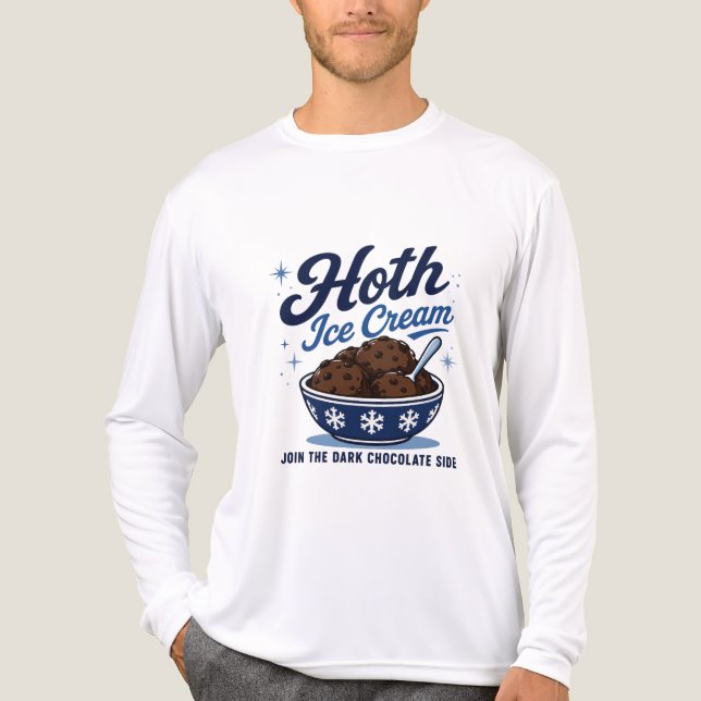 Hoth Ice Cream Dark Chocolate Funny Tri-Blend Shirt (Front)