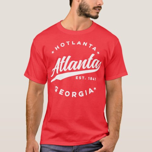 Hotlanta Atlanta Georgia USA City Vintage Athletic T_Shirt