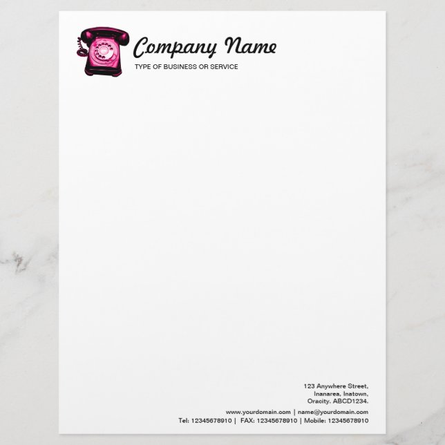 Hotline - Crimson Letterhead (Front)