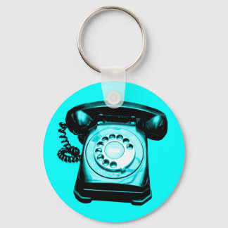 Hotline Cyan Keychain