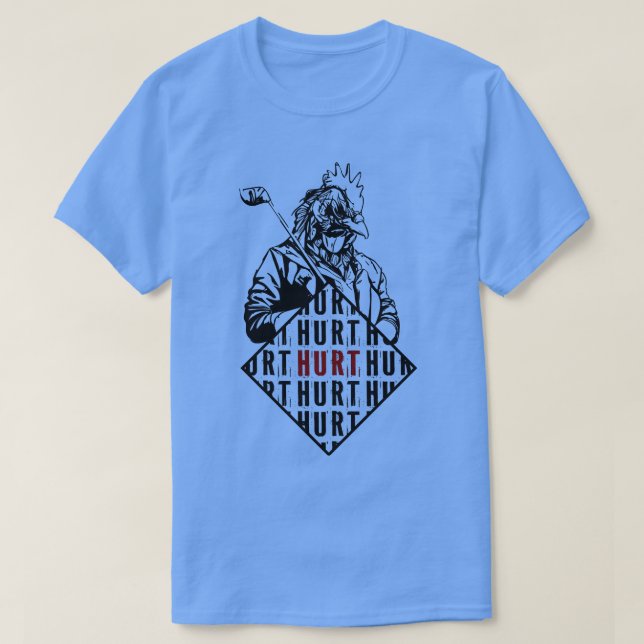Hotline Miami Chicken Golf Club HURT TShirt 1 (Design Front)