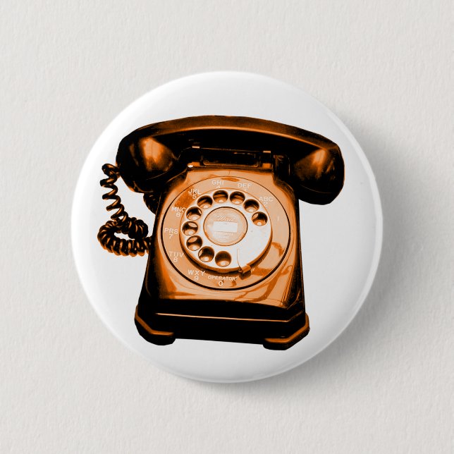 Hotline Orange Pinback Button (Front)