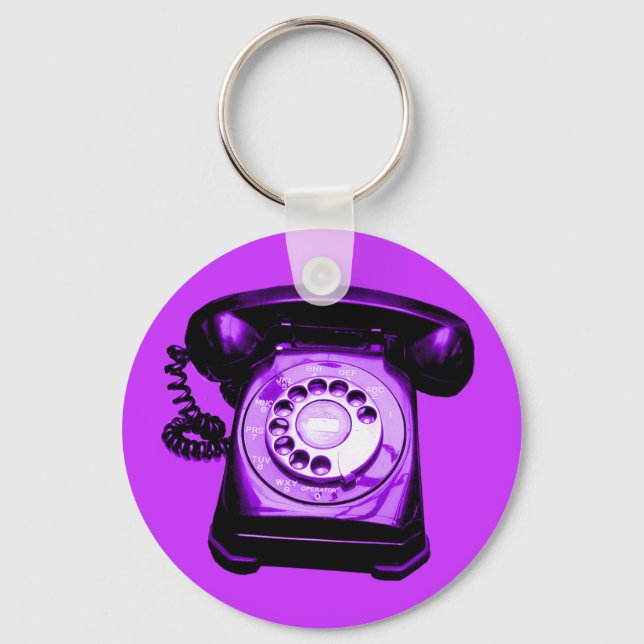 Hotline Purple Keychain (Front)
