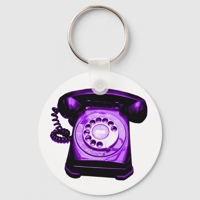 Hotline Purple Keychain (Front)