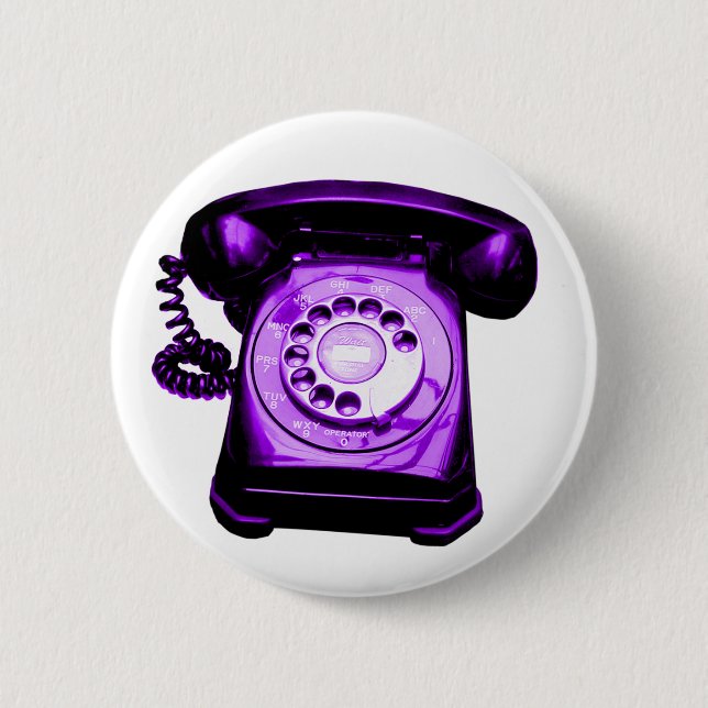 Hotline Purple Pinback Button (Front)