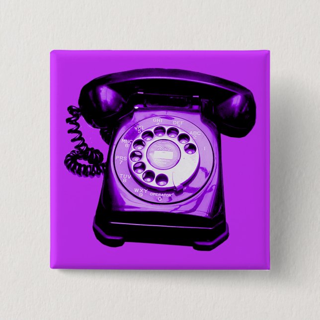 Hotline Purple Pinback Button (Front)