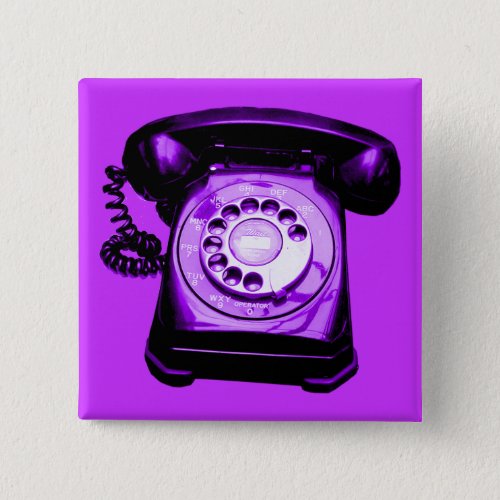 Hotline Purple Pinback Button