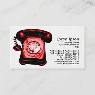 Hotline - Red Business Card