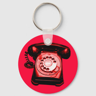 Hotline Red Keychain