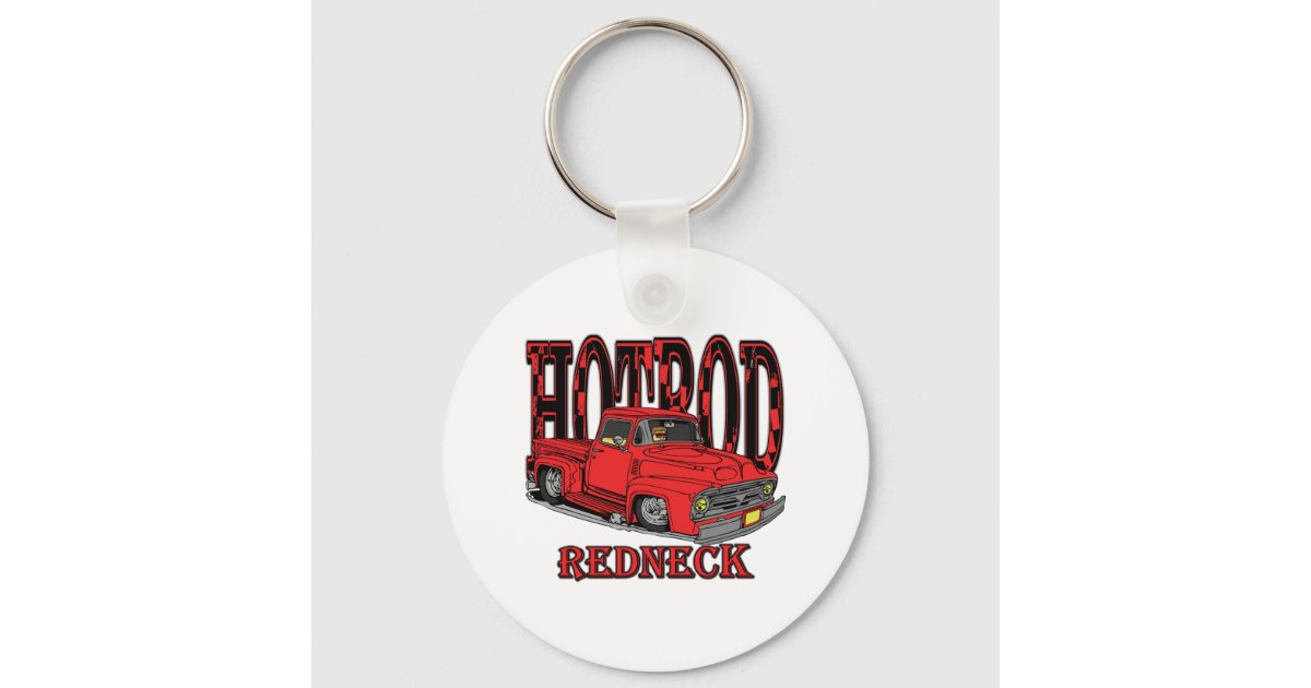 Hotrod Redneck Keychain Zazzle
