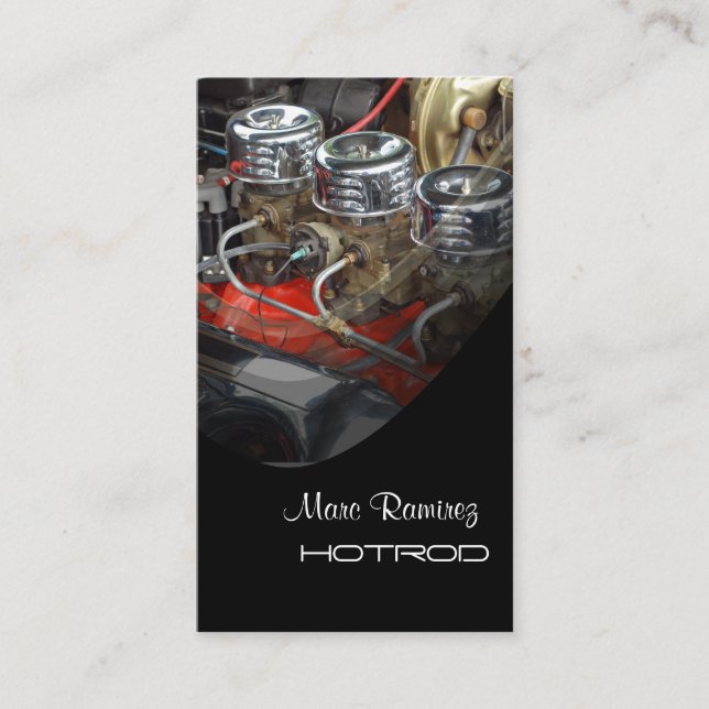 Hotrod restoration business template card (Front)